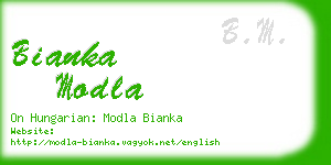 bianka modla business card